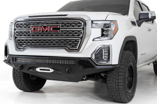 ADD F471423030103 GMC Sierra 1500 2019-2021 Stealth Fighter Front Bumper with Sensor Cutouts Winch Ready