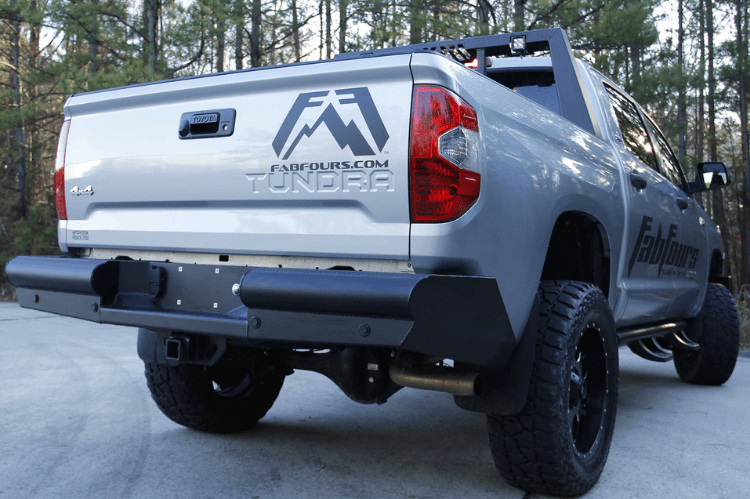 Fab Fours TT07-U1550-1 Toyota Tundra 2007-2013 Black Steel Elite Rear Bumper