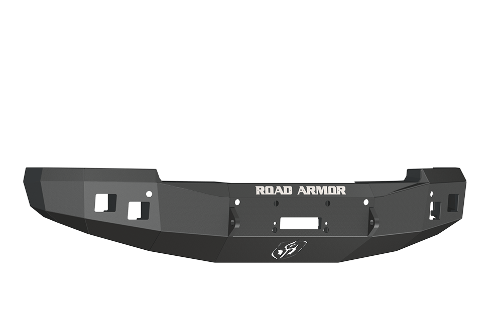 Road Armor 314R0B 2014-2015 Chevy Silverado 1500 Winch Front Bumper, Black, Square Light Port, Stealth Series