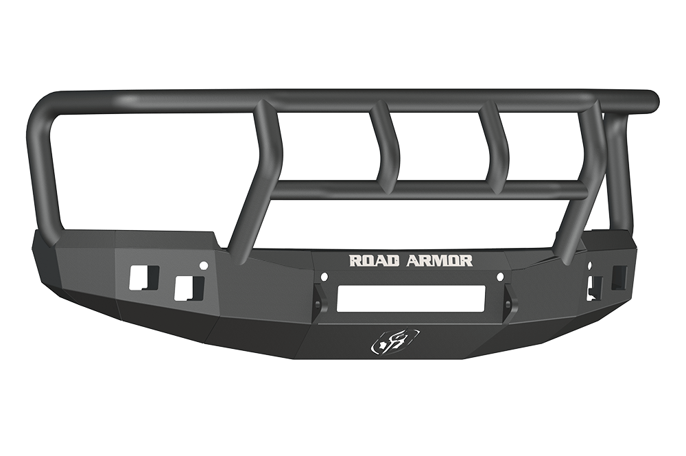 Road Armor 314R2B-NW 2014-2015 Chevy Silverado 1500 Non-Winch Front Bumper, Stealth Series, Square Light Port, Titan II Guard, Black