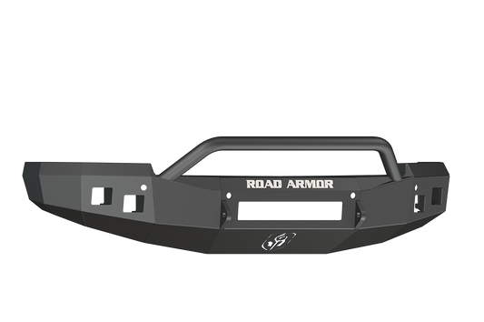 Road Armor 314R4B-NW 2014-2015 Chevy Silverado 1500 Non-Winch Front Bumper, Stealth Series, Square Light Port, Pre-Runner Guard, Black