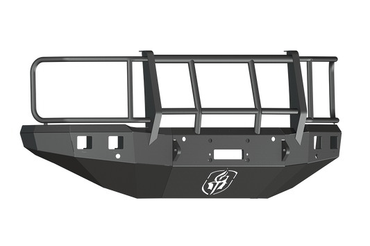 Road Armor 315R6B 2015-2017 Chevy Silverado 2500/3500 Front Bumper, Stealth Series, Winch Ready, Round Fog Light Port, Foreman Guard, Black