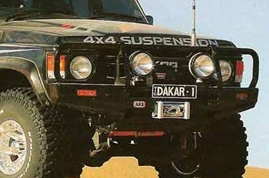 ARB 3410100 Toyota Land Cruiser 1980-1989 Deluxe Front Bumper 60 Series Winch Ready with Grille Guard, Black Powder Coat Finish