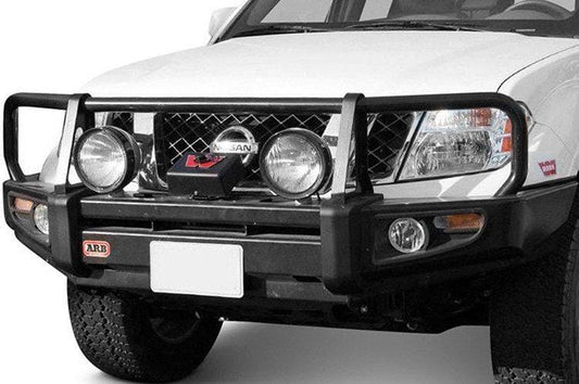 ARB 3438260 Nissan Pathfinder 2005-2007 Deluxe Front Bumper Winch Ready with Grille Guard, Black Powder Coat Finish