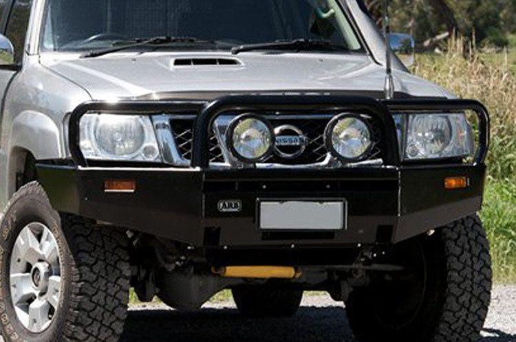ARB 3438260 Nissan Pathfinder 2005-2007 Deluxe Front Bumper Winch Ready with Grille Guard, Black Powder Coat Finish