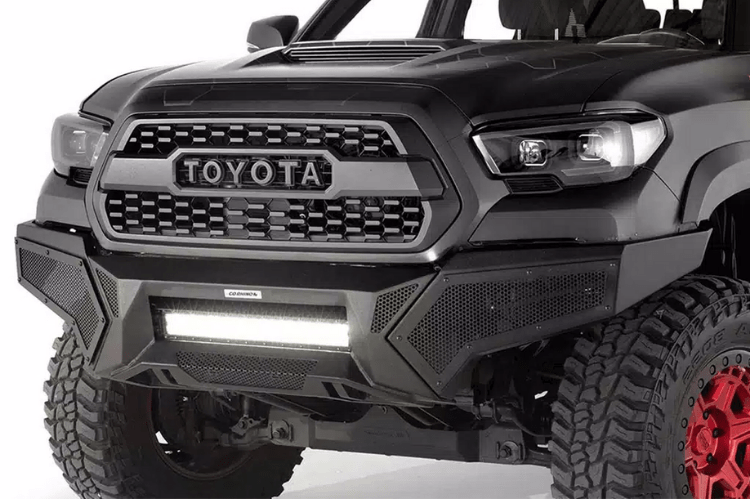 Go Rhino 343891T Toyota Tacoma 2016-2022 Element Front Bumper Non-Winch with Powdered Steel Light Door