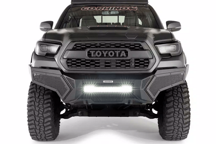 Go Rhino 343891T Toyota Tacoma 2016-2023 Element Front Bumper Non-Winch with Powdered Steel Light Door