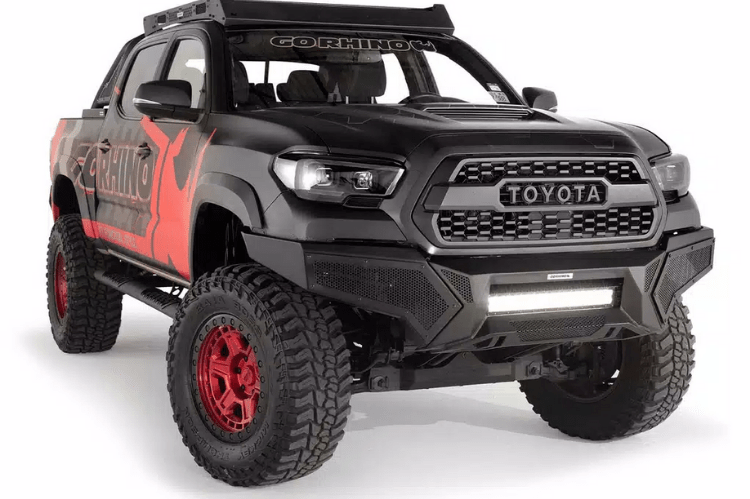 Go Rhino 343891T Toyota Tacoma 2016-2022 Element Front Bumper Non-Winch with Powdered Steel Light Door