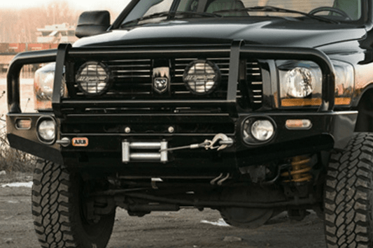 ARB 3452030 Dodge Ram 1500 2006-2008 Deluxe Front Bumper Winch Ready with Grille Guard, Black Powder Coat Finish