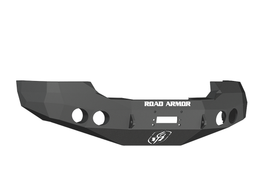 Road Armor 37400B 2008-2010 GMC Sierra 2500/3500 Front Bumper, Winch-Ready, Stealth Series, Round Fog Light Port, Black