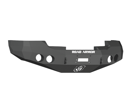 Road Armor 37600B 2008-2013 GMC Sierra 1500 Front Bumper, Stealth Series, Winch-Ready, Round Light Port, Black