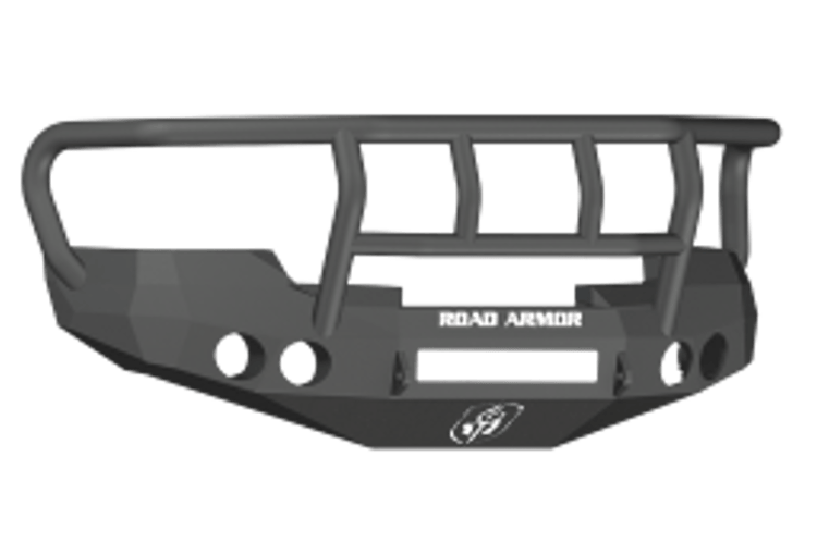 Road Armor 37702B-NW 2008-2013 Chevy Silverado 1500 Front Bumper Black W/Guard