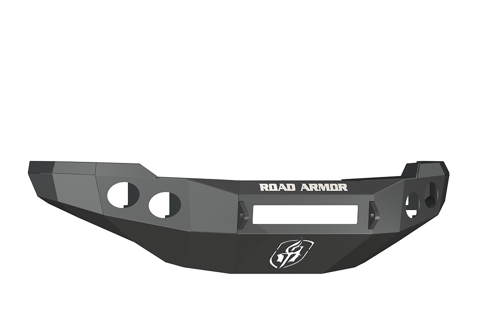 Road Armor 38200B-NW 2011-2014 Chevy Silverado 2500/3500 Front Bumper, Non-Winch, Round Fog Light Hole, Black