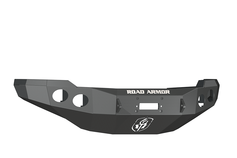 Road Armor 38200B 2011-2014 Chevy Silverado 2500/3500 Front Bumper, Stealth Series, Winch-Ready, Round Fog Light Hole, Black