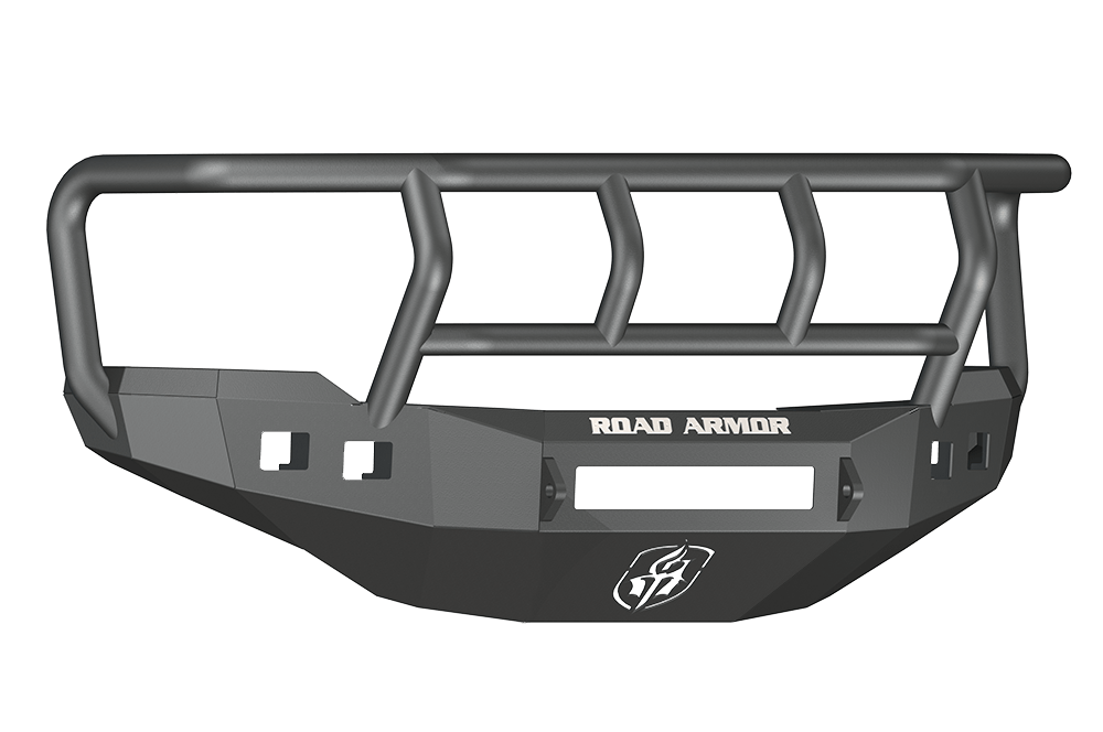 Road Armor 382R2B-NW 2011-2014 Chevy Silverado 2500/3500 Front Bumper, Stealth Series, Non-Winch, Square Light Port, Titan II Guard, Black