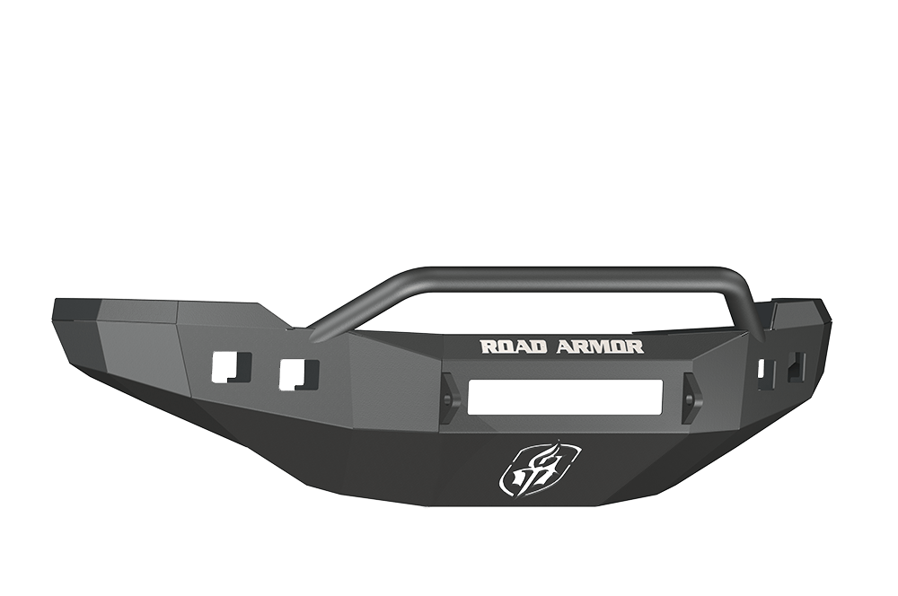 Road Armor 382R4B-NW 2011-2014 Chevy Silverado 2500/3500 Front Bumper, Stealth Series, Non-Winch, Square Light Fog Light, Pre-Runner Guard, Black
