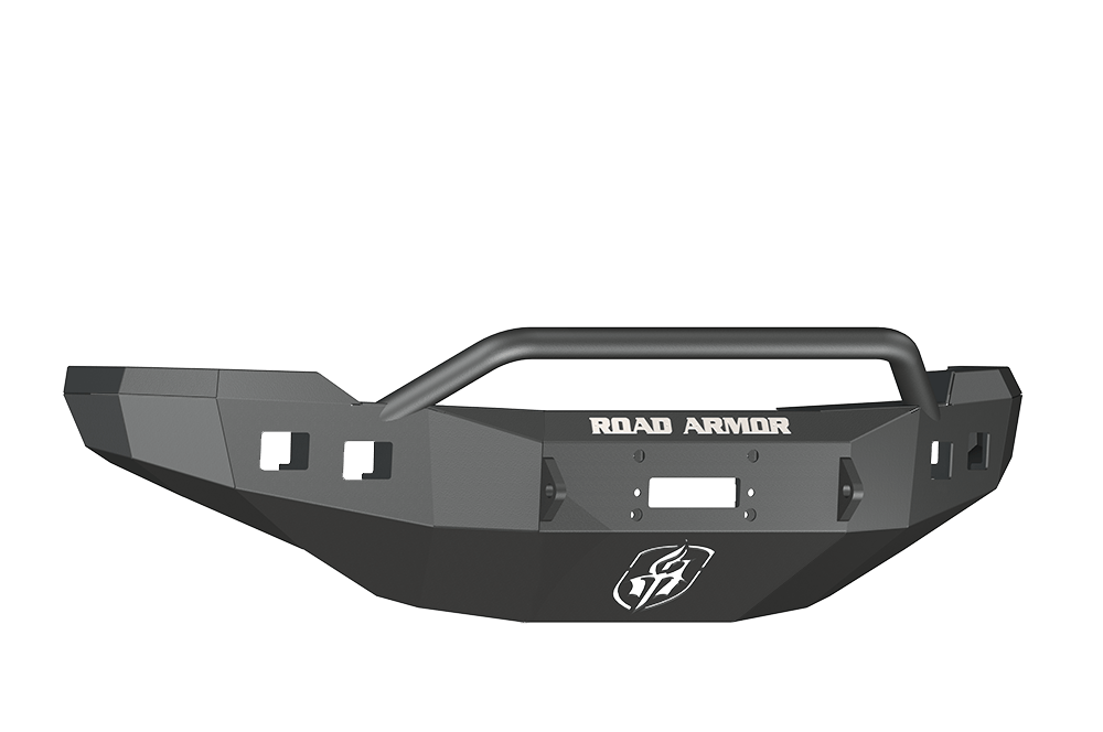 Road Armor 382R4B 2011-2014 Chevy Silverado 2500/3500 Front Bumper, Stealth Series, Winch Ready, Square Light Port, Pre-Runner Guard, Black