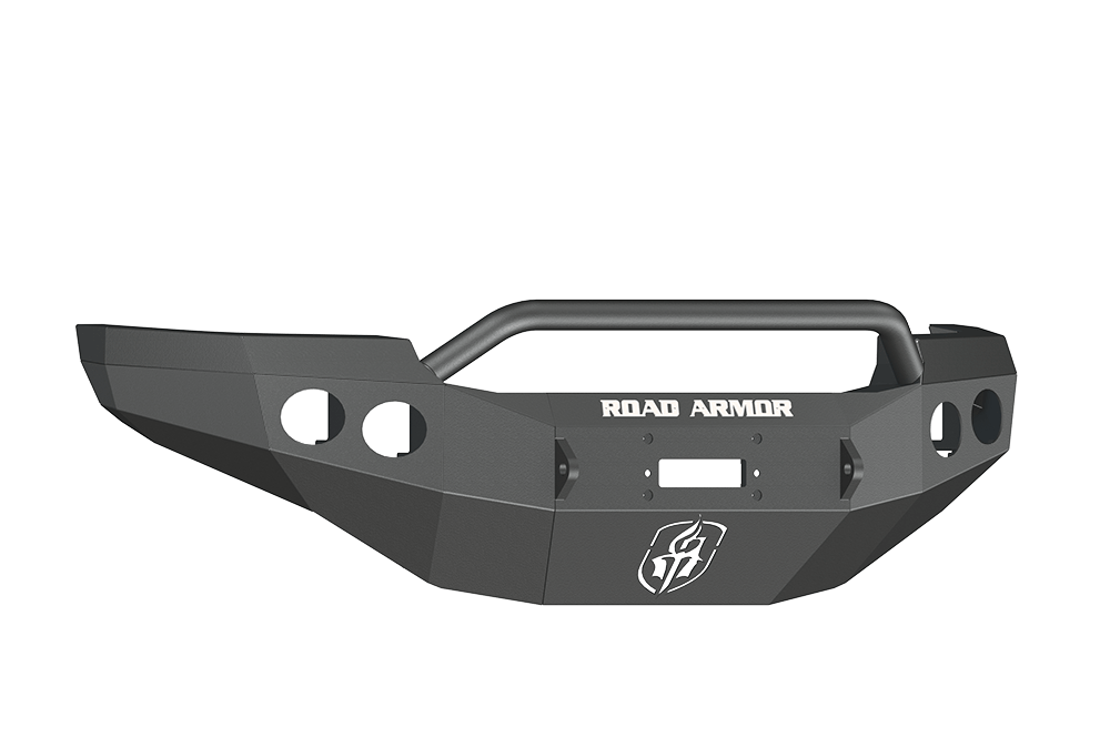Road Armor 38404B 2011-2014 GMC Sierra 2500/3500 Front Bumper, Winch-Ready, Pre-Runner Guard, Round Fog Light Port, Black