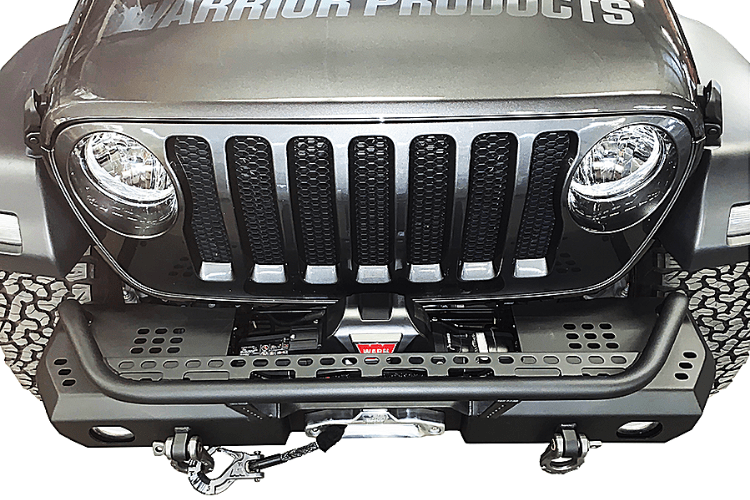 Warrior 6538 Jeep Wrangler JL 2018-2024 MOD Series Front Bumper Mid-Width With Brush Guard