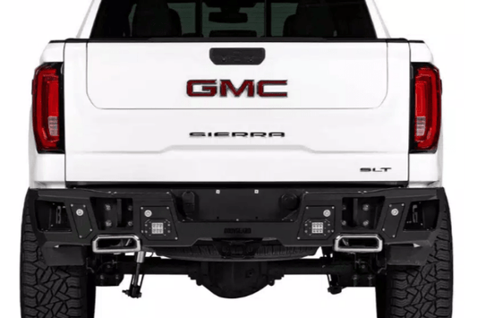 Bodyguard DFC19ANLT GMC Sierra 1500 2019-2022 A2 Rear Bumper No Sensor Light Cutouts