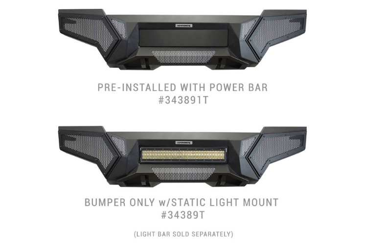 Go Rhino 343891T Toyota Tacoma 2016-2023 Element Front Bumper Non-Winch with Powdered Steel Light Door