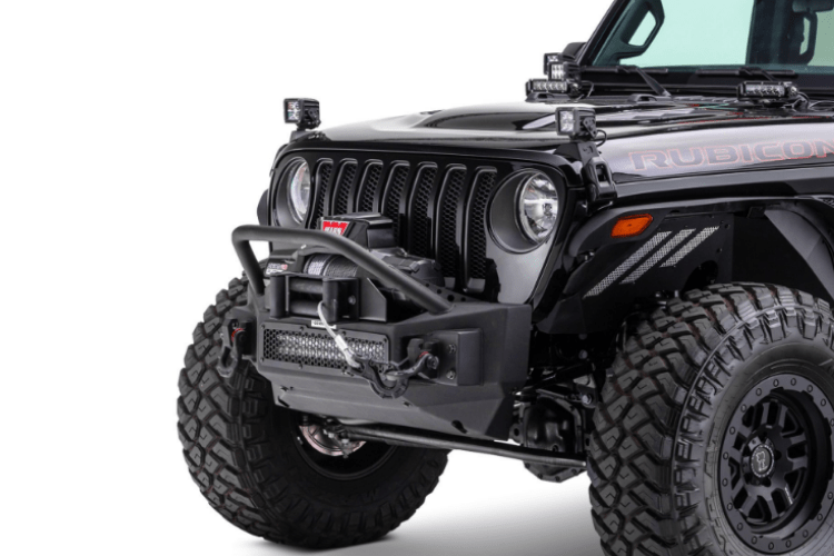 Go Rhino 331101T Jeep Wrangler JL 2007-2025 Rockline Front Bumper  Stubby With Overrider Bar