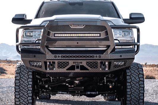 Bodyguard JER19BYG Dodge Ram 2500/3500 2019-2023 FT Front Bumper With Sensor Fog Light Cutouts Receiver Tube