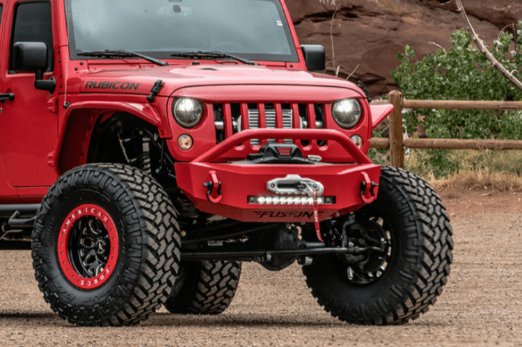 Fusion 0717JEEPFB Jeep Wrangler JK 2007-2019 Front Bumper Winch Ready