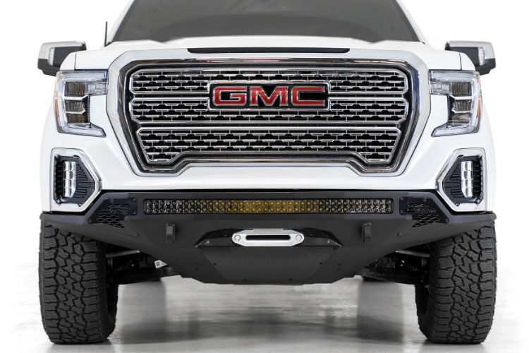 ADD F471423030103 GMC Sierra 1500 2019-2021 Stealth Fighter Front Bumper with Sensor Cutouts Winch Ready