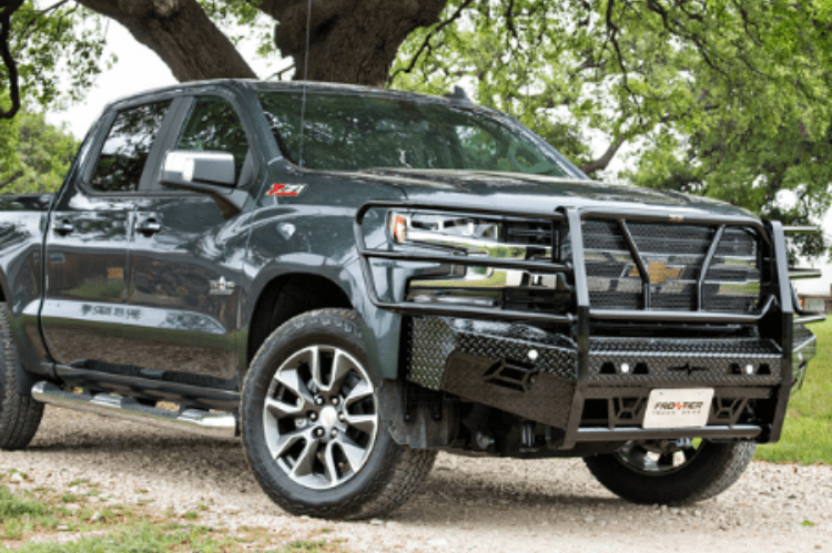 Frontier 300-21-9009 Chevy Silverado 1500 2019-2022 Original Front Bumper Black Powder Coated Light Bar Compatible