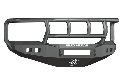 Road Armor 406R2B-NW 2006-2009 Dodge Ram 2500/3500 Front Bumper, Non-Winch, Stealth Series, Square Fog Light Port, Titan II Grille Guard
