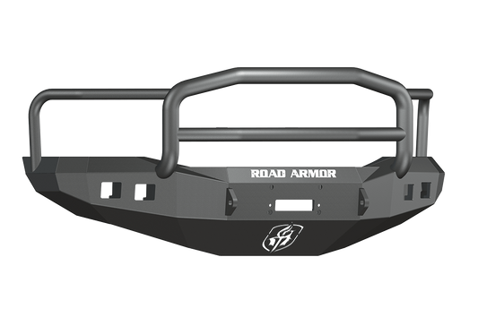 Road Armor 406R5B 2006-2009 Dodge Ram 2500/3500 Front Bumper, Stealth Series, Winch-Ready, Square Fog Light Port, Lonestar Guard, Black