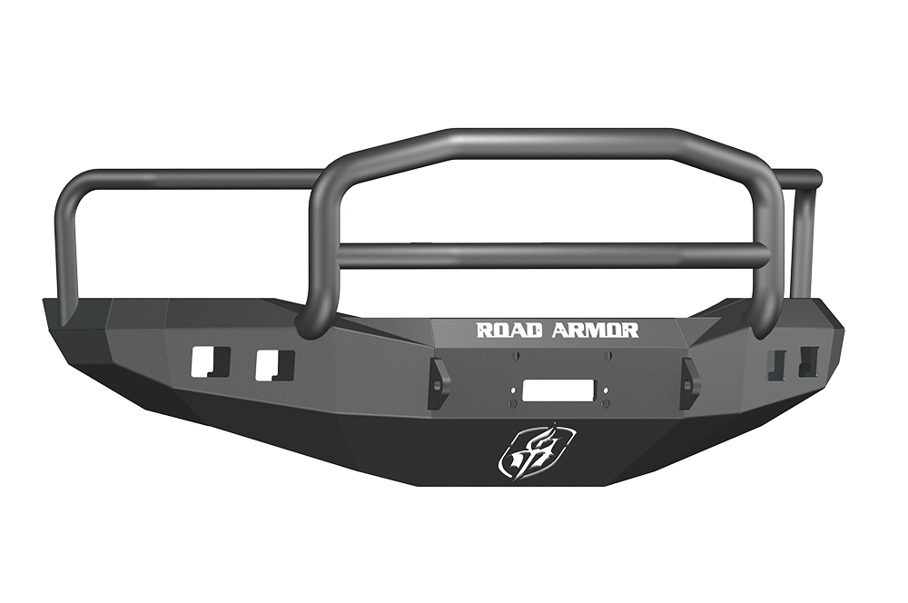 Road Armor 406R5B 2006-2009 Dodge Ram 2500/3500 Front Bumper, Stealth Series, Winch-Ready, Square Fog Light Port, Lonestar Guard, Black