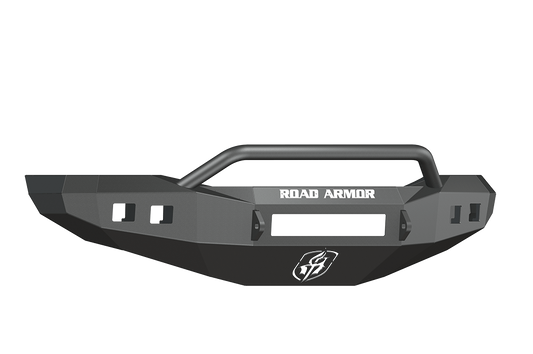 Road Armor 407R4B-NW 2006-2008 Dodge Ram 1500 Front Bumper, Non-Winch, Square Fog Light Port, Pre-Runner Guard, Black