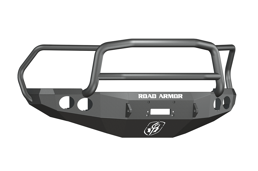 Road Armor 40805B 2010-2018 Dodge Ram 2500/3500 Front Bumper, Stealth Series, Winch-Ready, Round Fog Light Port, Lonestar Guard, Black