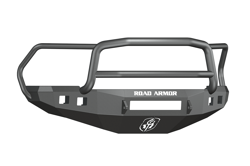 Road Armor 408R5B-NW 2010-2018 Dodge Ram 2500/3500 Stealth Front Non-Winch Bumper Lonestar Guard, Black Finish and Square Fog Light Hole