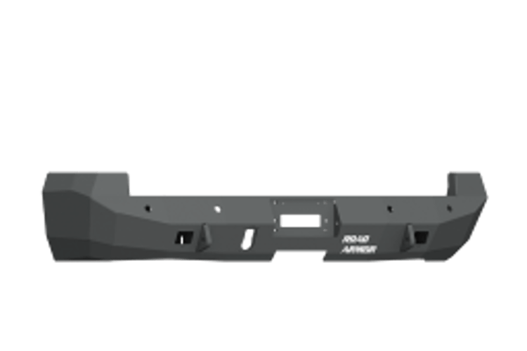 Road Armor 412S0B 2010-2018 Dodge Ram 2500/3500 Stealth Rear Winch Ready Bumper Sensor, Black Finish and Rectangle Fog Light Hole