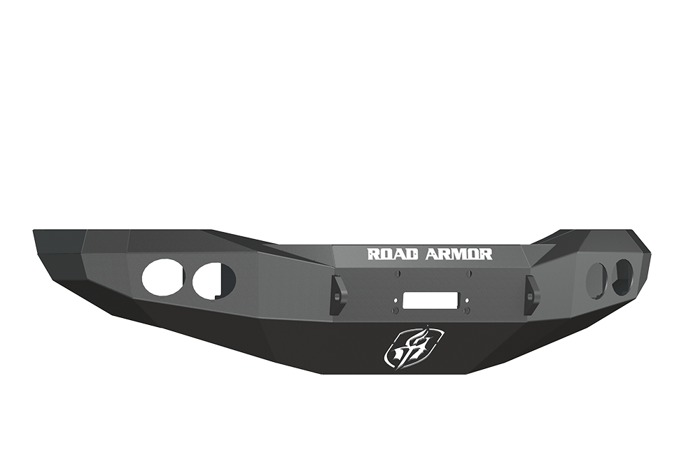 Road Armor 44060B 2006-2009 Dodge Ram 2500/3500 Front Bumper, Stealth Series, Winch-Ready, Round Fog Light Port, Black