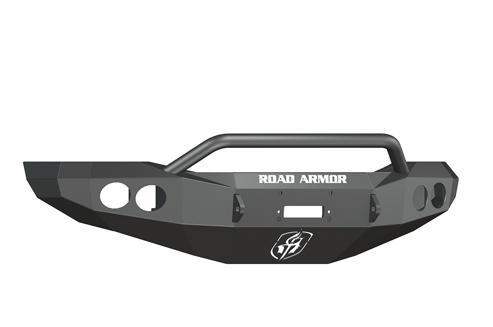 Road Armor 44064B 2006-2009 Dodge Ram 2500/3500 Front Bumper, Winch-Ready, Stealth Series, Round Fog Light Port, Pre-Runner Guard, Black