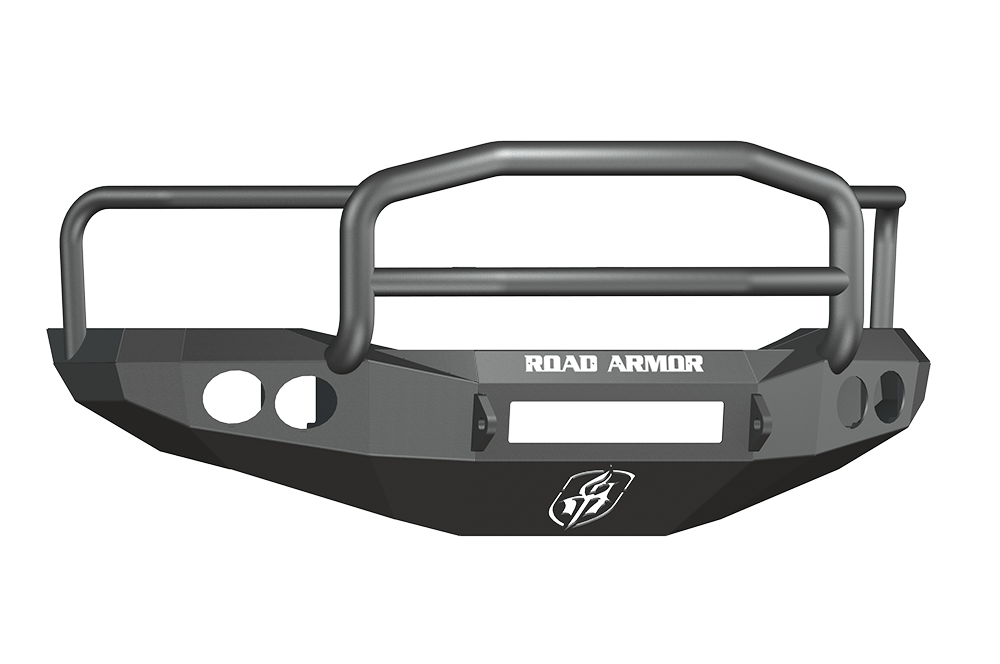 Road Armor 44065B-NW 2006-2009 Dodge Ram 2500/3500 Front Bumper, Black Finish, Lonestar Guard, Stealth Series, Round Fog Light Hole, Non-Winch