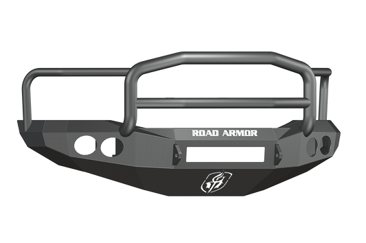 Road Armor 44075B-NW 2006-2008 Dodge Ram 1500 Front Bumper, Black Finish, Lonestar Guard, Stealth Series, Round Fog Light Hole, Non-Winch