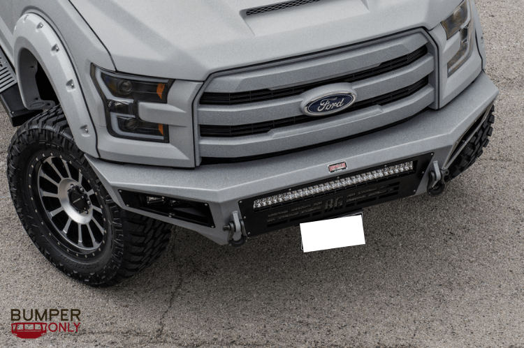 Bodyguard GAF17DN1T Ford F450/F550 Superduty 2017-2022 A2L Base Front Bumper ACC Compatible Single Light Bar Cutout