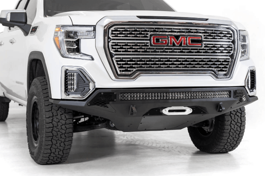 ADD F471423030103 GMC Sierra 1500 2019-2021 Stealth Fighter Front Bumper with Sensor Cutouts Winch Ready