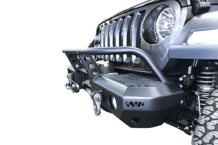 Warrior 6538 Jeep Gladiator JT 2020-2024 MOD Series Front Bumper Mid-Width With Brush Guard
