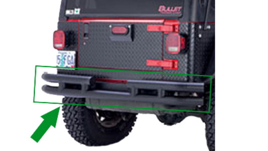 Warrior 50010 Double Tube Jeep Wrangler TJ Rear Bumper 1997-2006