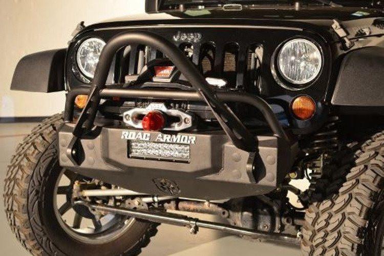 Road Armor 509r4b Front Bumper Jeep Wrangler JK 2007-2018 Stinger Guard Winch Ready Stubby