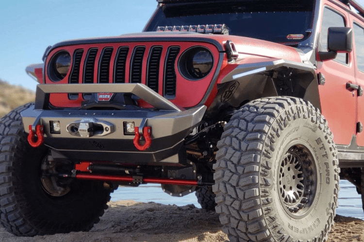 Road Armor Stealth 5182F3B 2018-2025 Jeep Wrangler JL Front Bumper Winch Sheetmetal Bar Guard Mid Width Textured Black