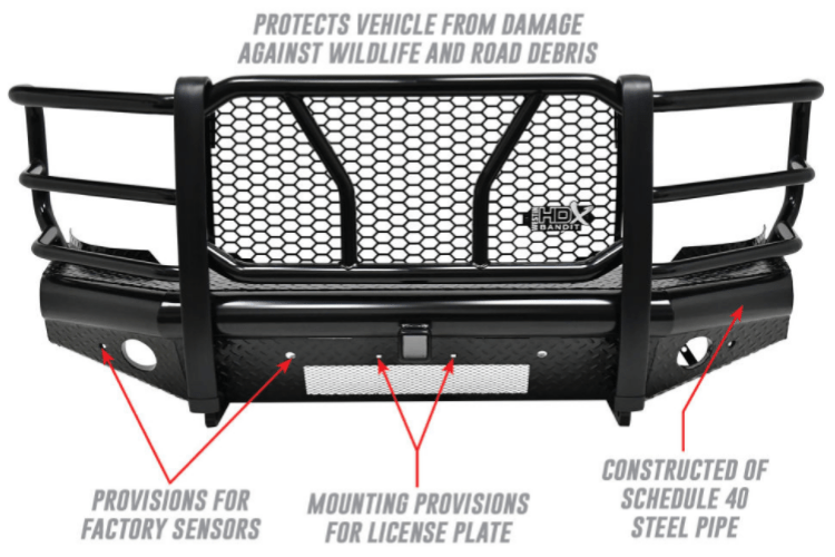 Westin 58-31135 Chevy Silverado 1500 2019-2022 HDX Bandit Front Bumper Non-Winch Black Finish
