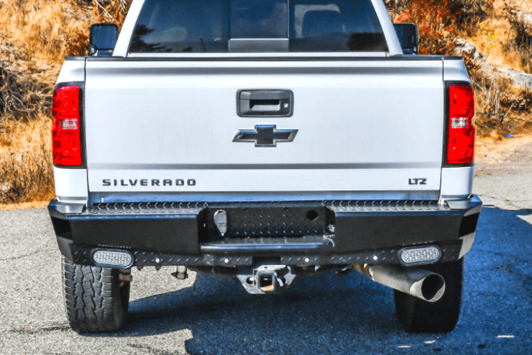 Black HDX Bandit Rear Bumper for 2015-2019 GMC Sierra 2500/3500 from Westin.