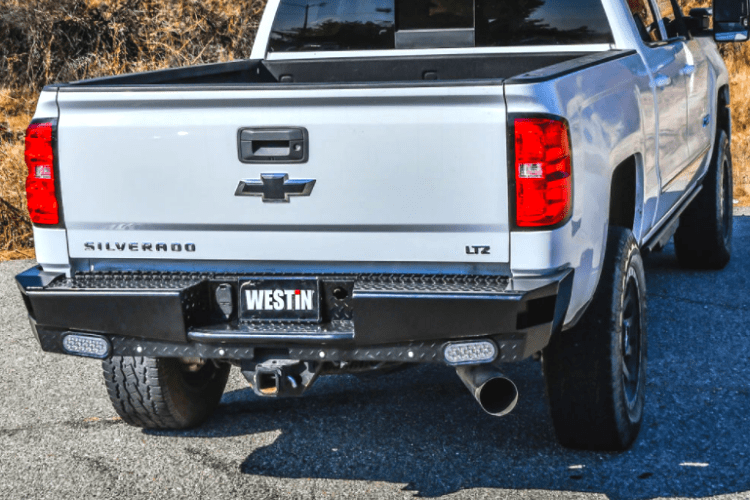 Westin 58-341155 Chevy Silverado 2500/3500 2015-2019 HDX Bandit Rear Bumper Black Finish